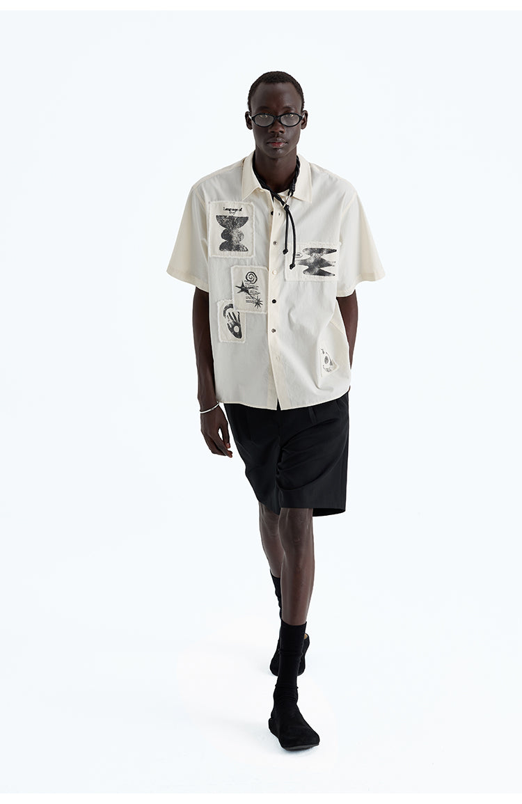 Hand Brush Patch Shirt