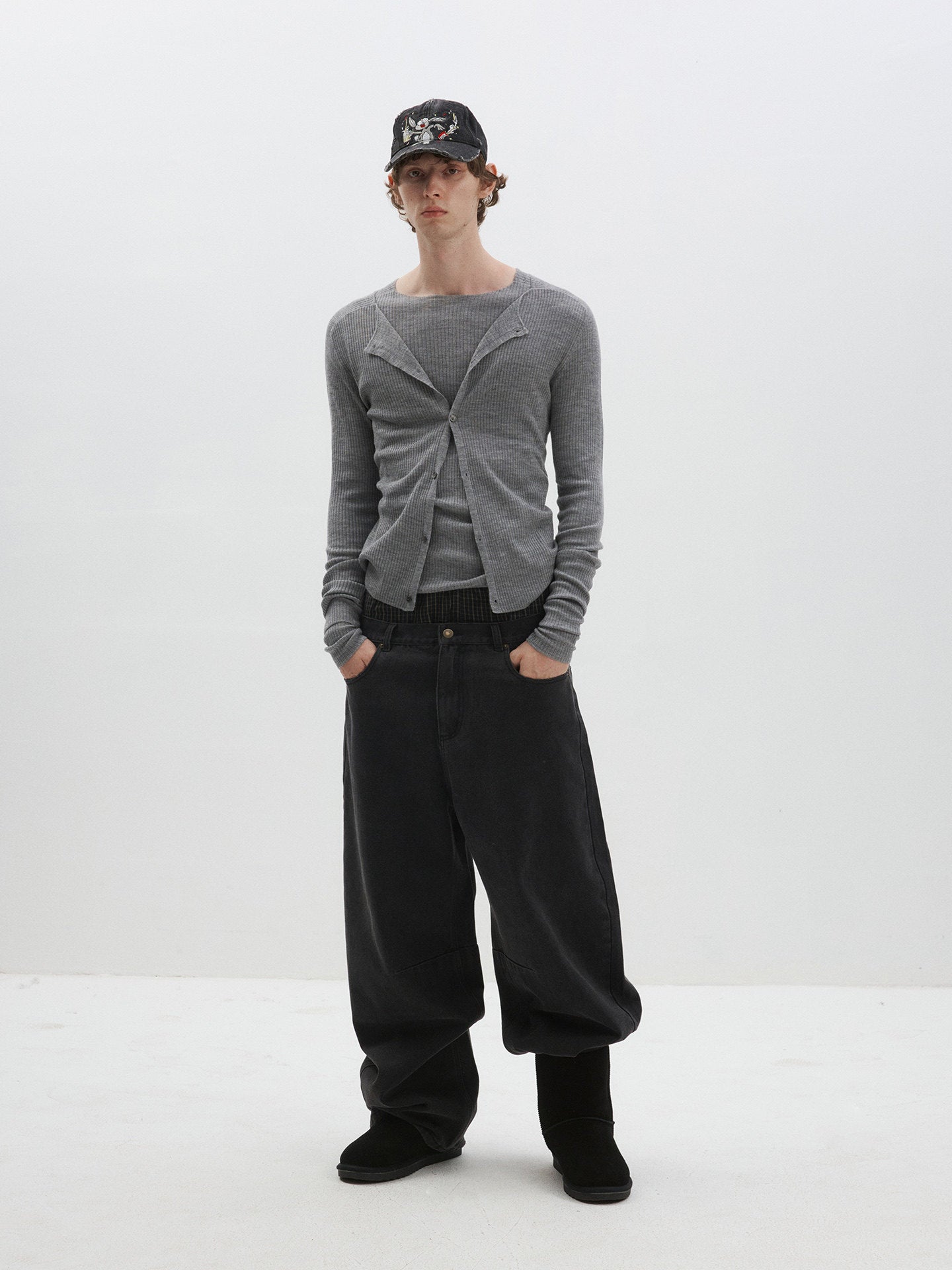 Wool Slim-Fit Knit Cardigan