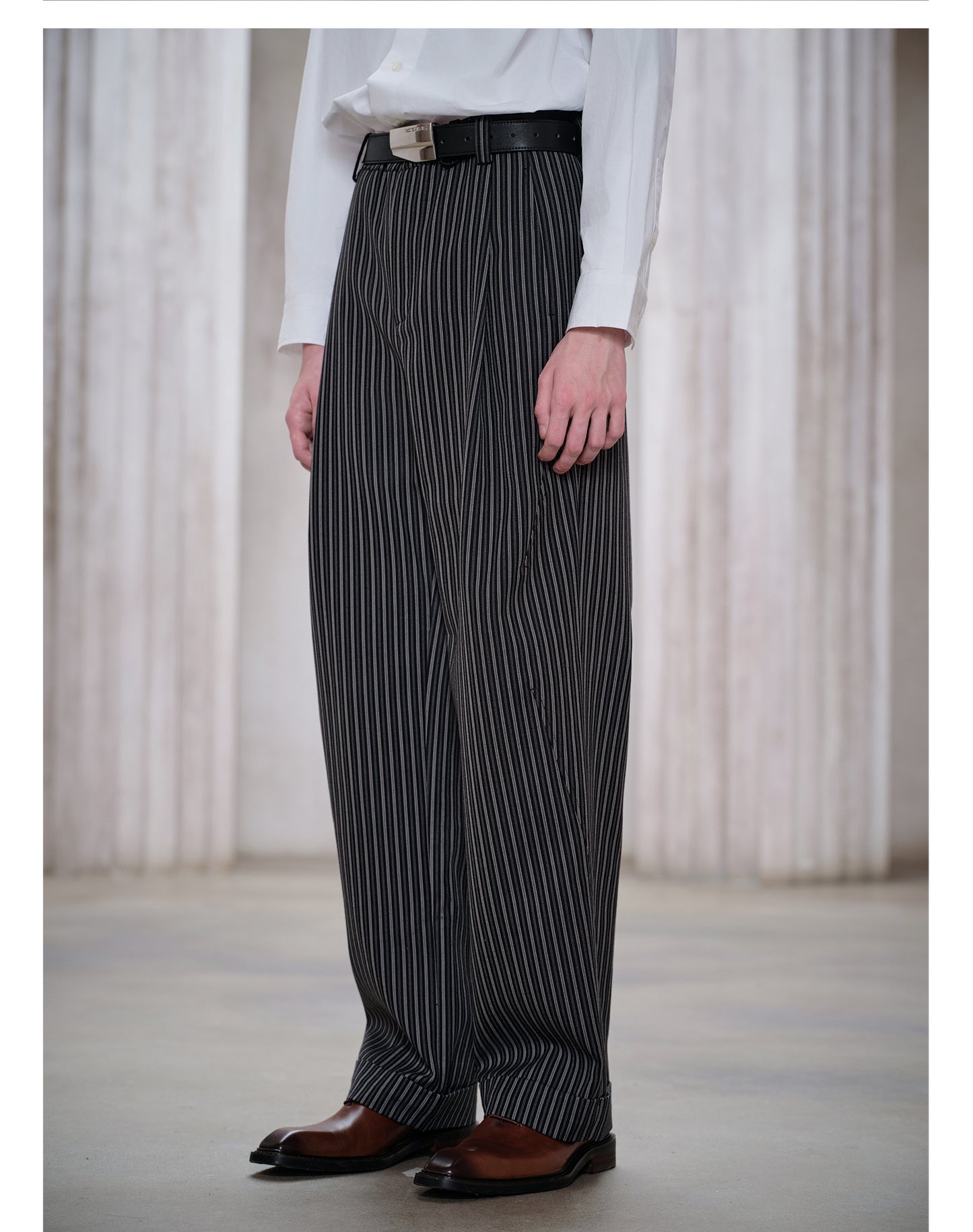 Wool High-End Straight Pants