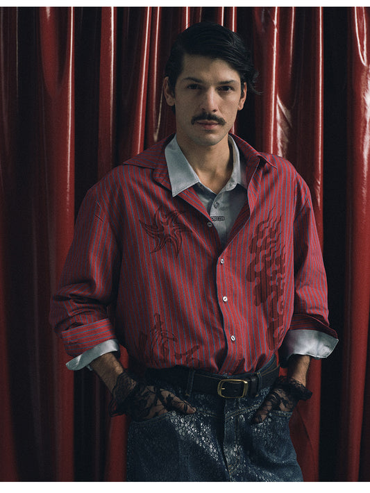 Printed Striped Shirt