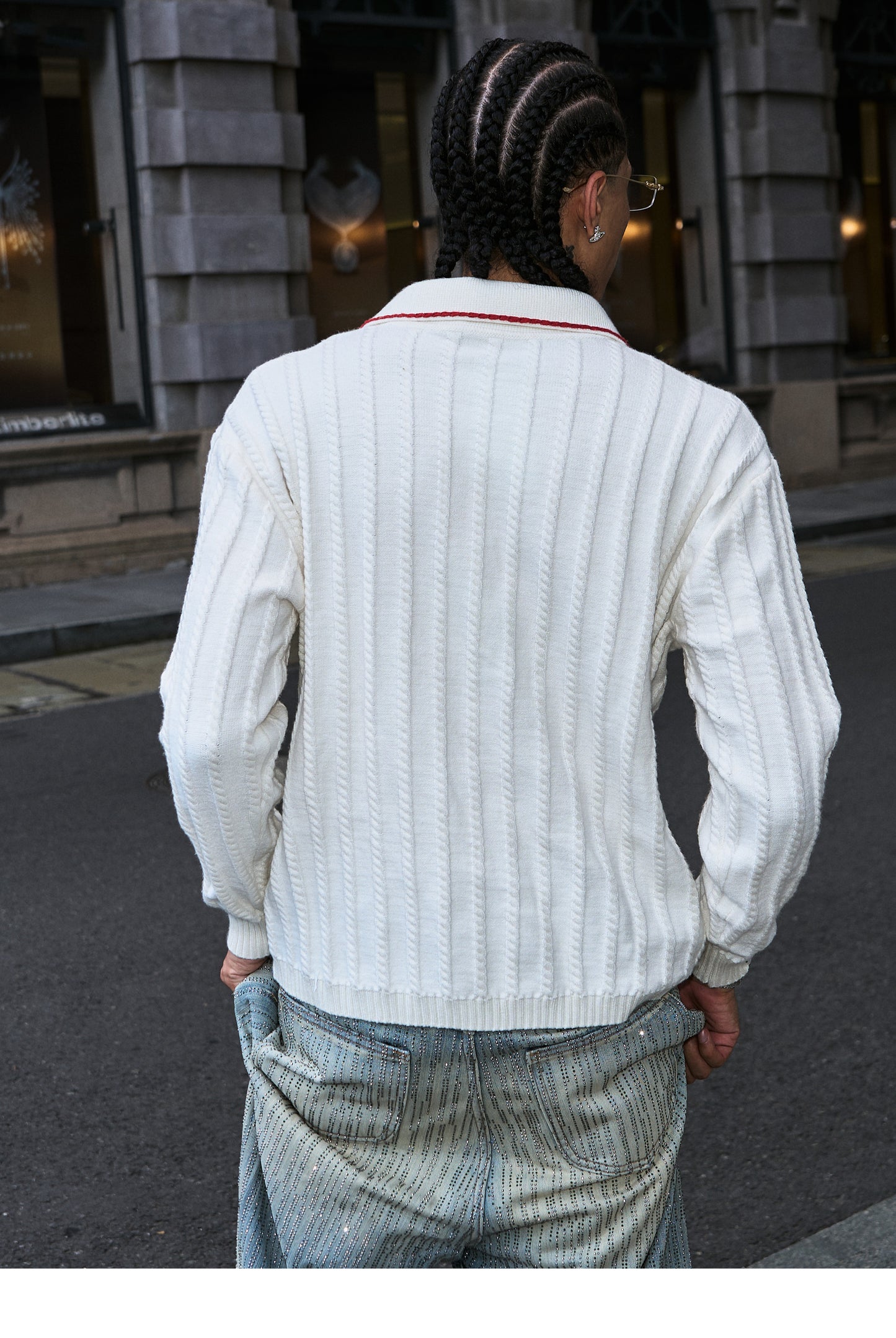 Hand-stitched Lapel Knit