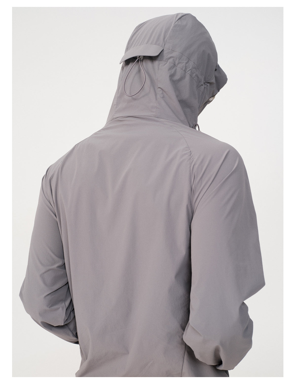 Drawstring hooded jacket
