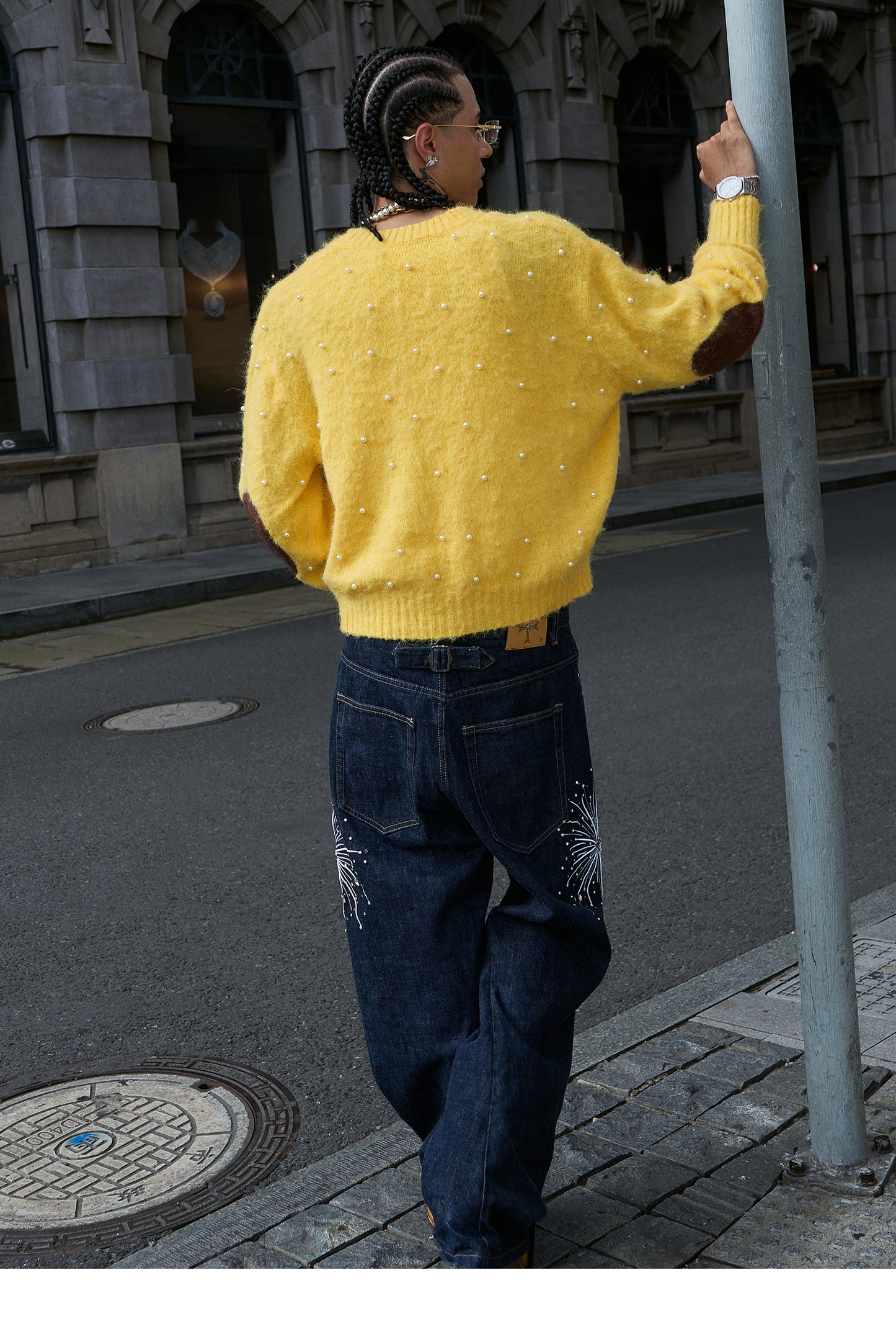 Embroidered Original Denim Pants