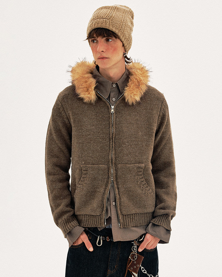 Hooded Knit Cardigan