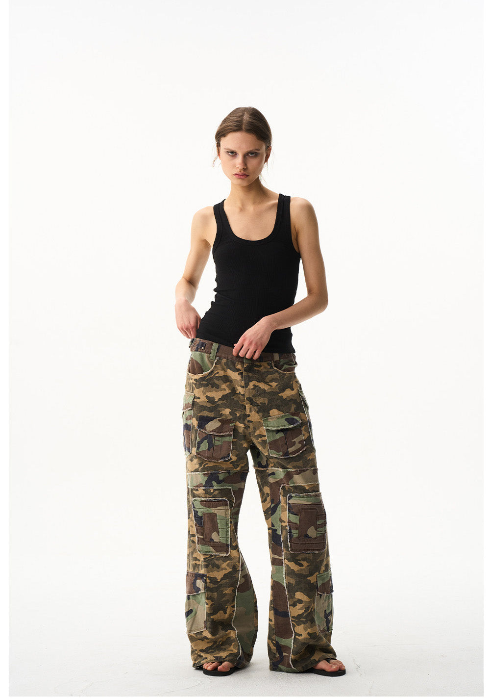 Camouflage Workwear Flare Pants
