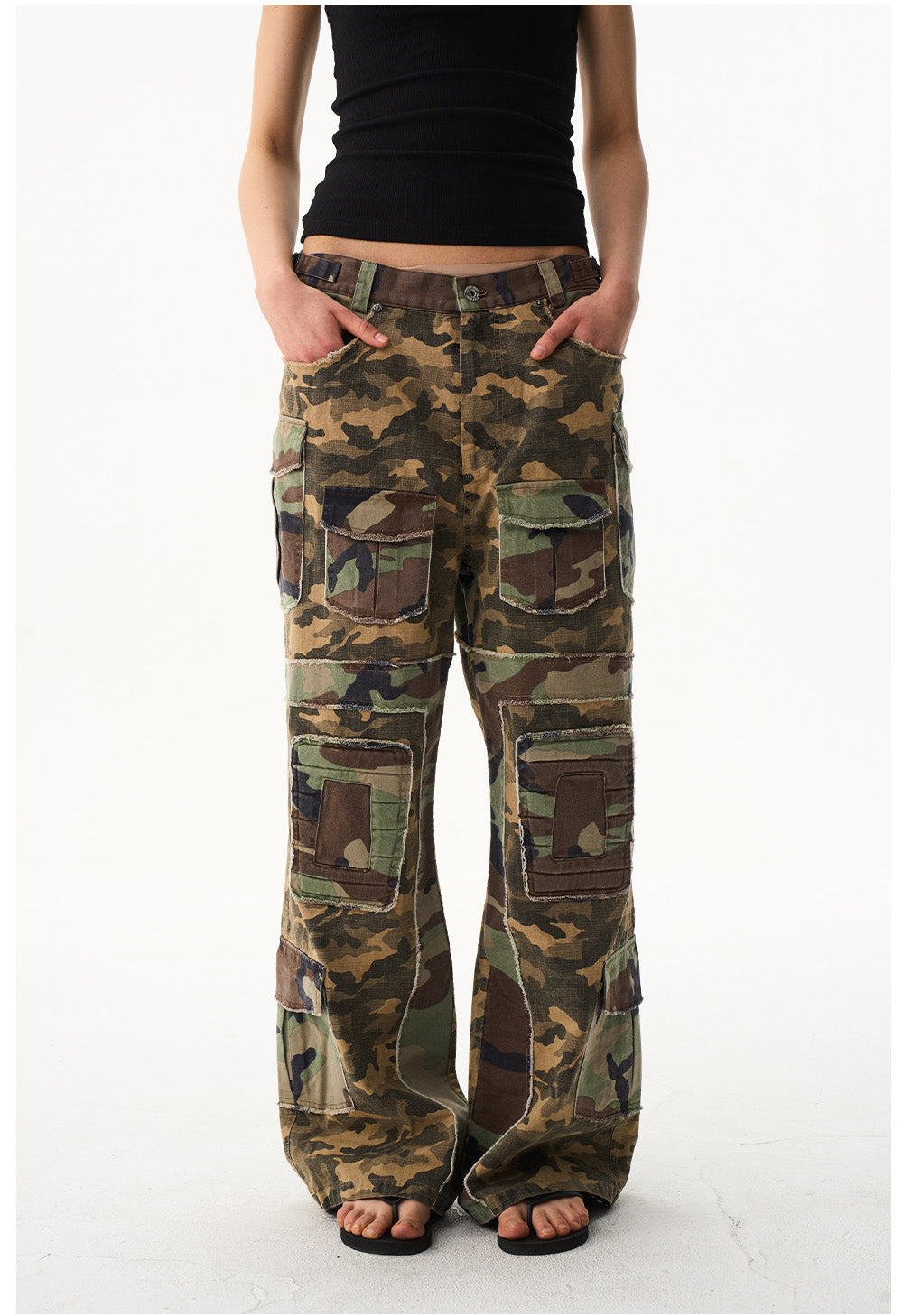 Camouflage Workwear Flare Pants