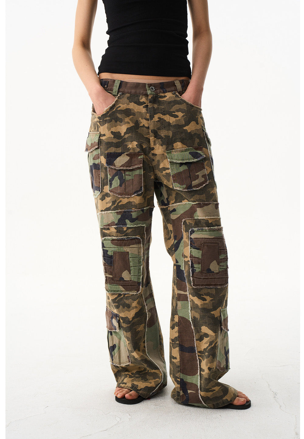Camouflage Workwear Flare Pants
