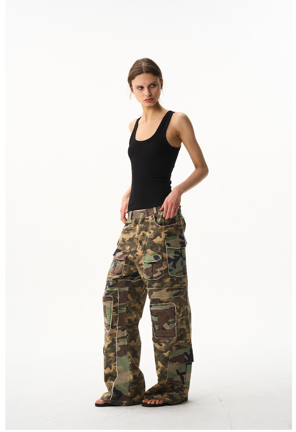 Camouflage Workwear Flare Pants