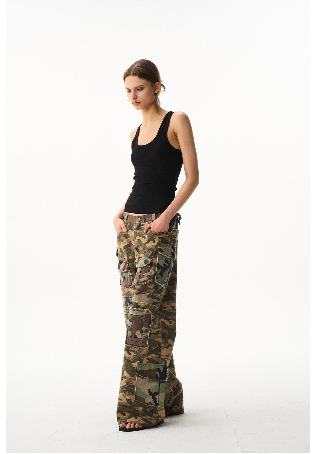 Camouflage Workwear Flare Pants