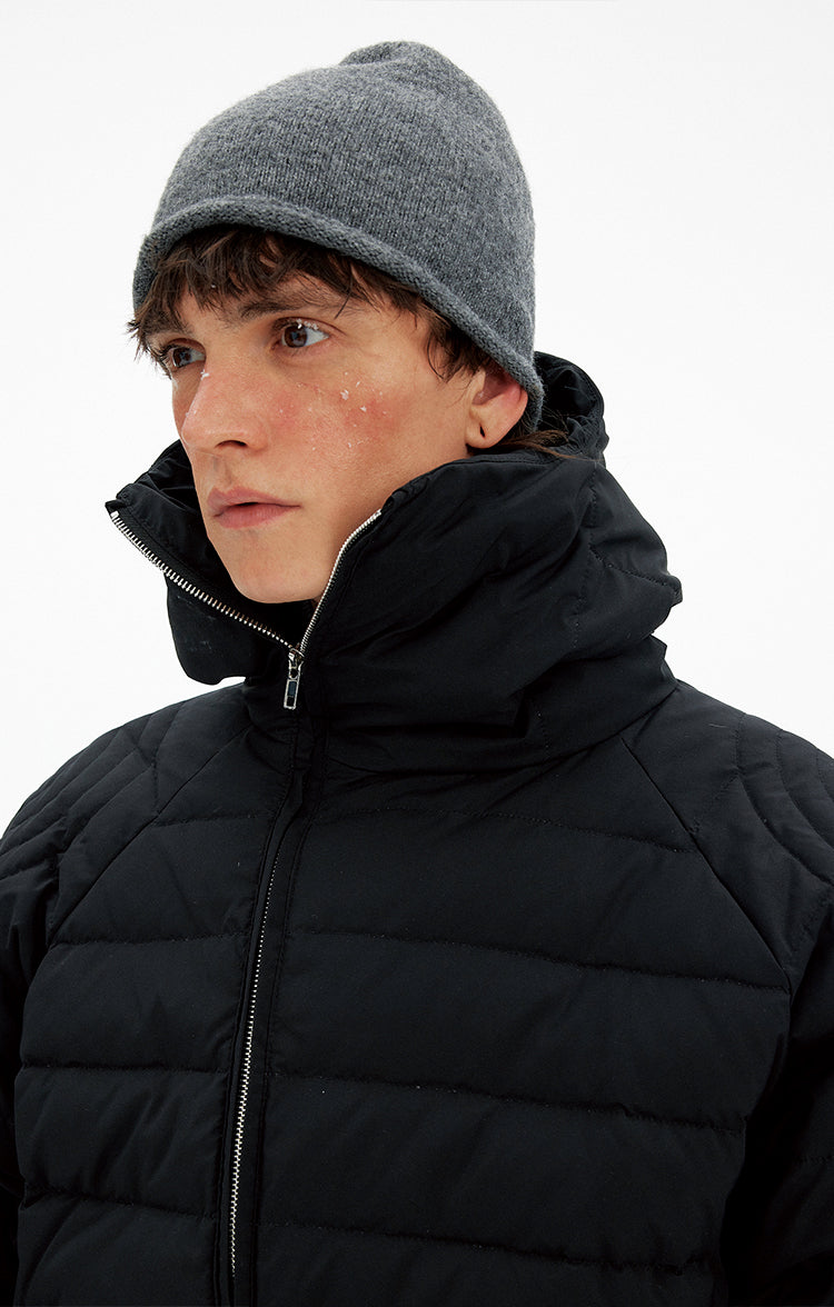 Unisex Diagonal Zipper Down Jacket