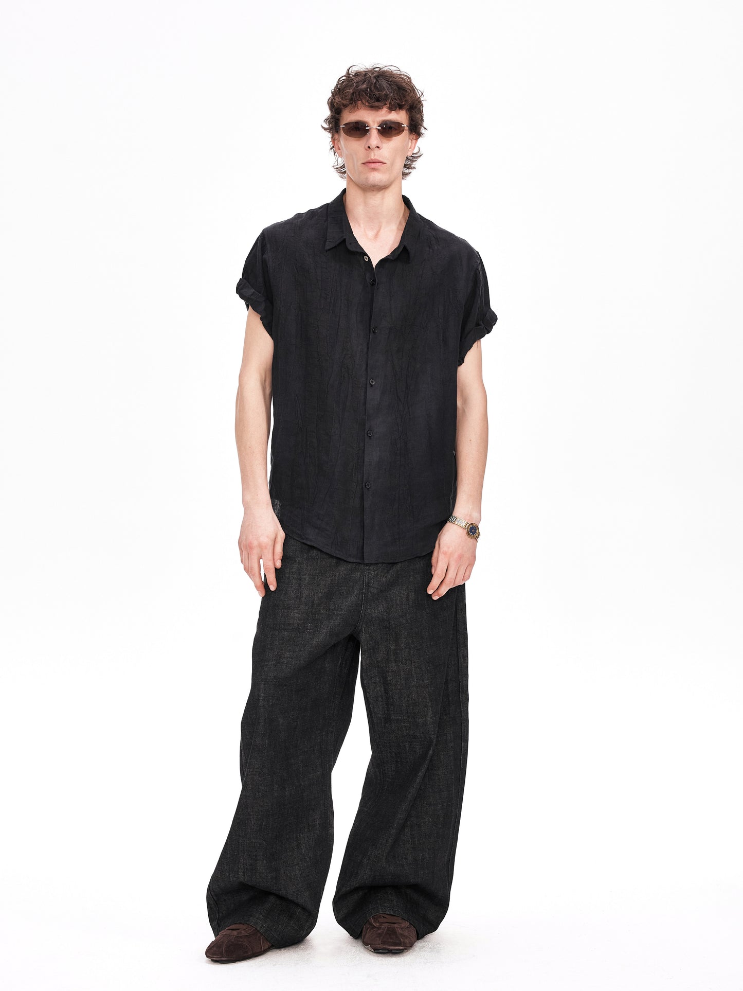 Roll-Up Sleeve Casual Shirt