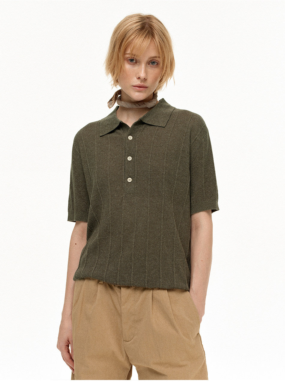 High-Quality Knit Polo Shirt
