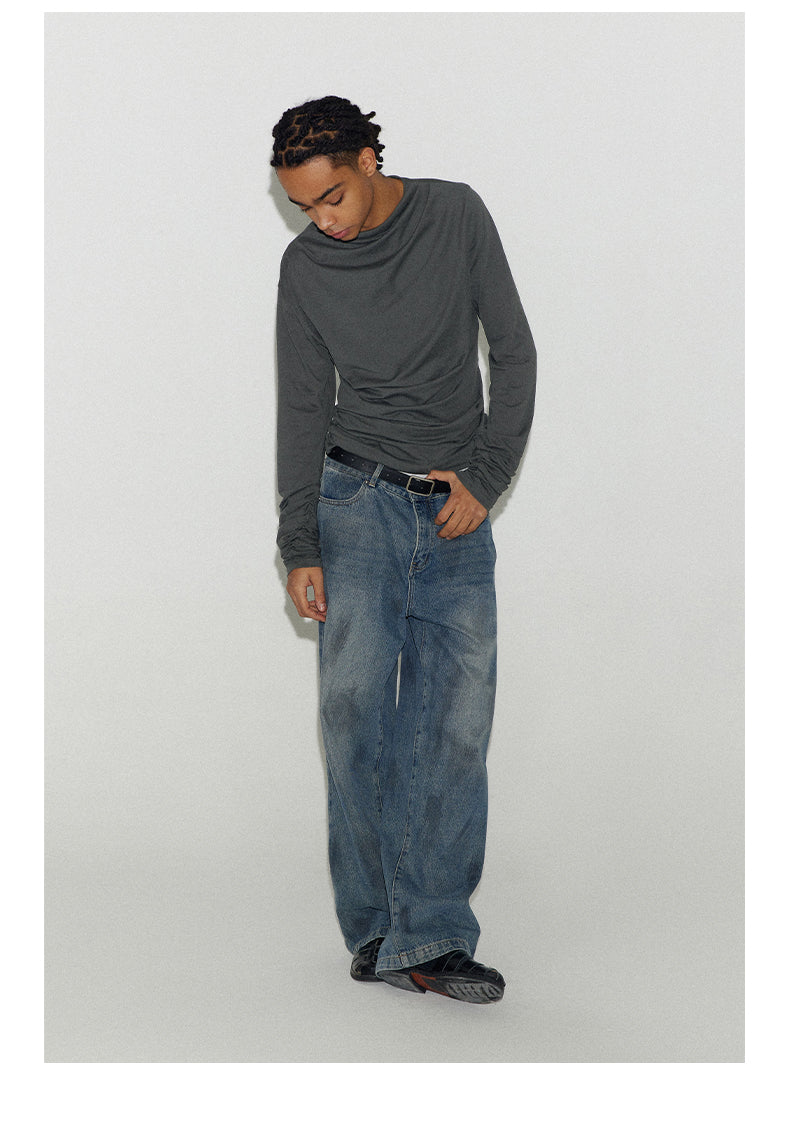 Stacked Pleated T-Shirt