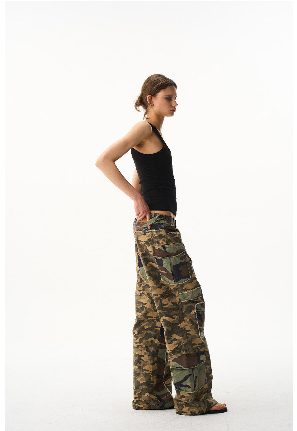 Camouflage Workwear Flare Pants