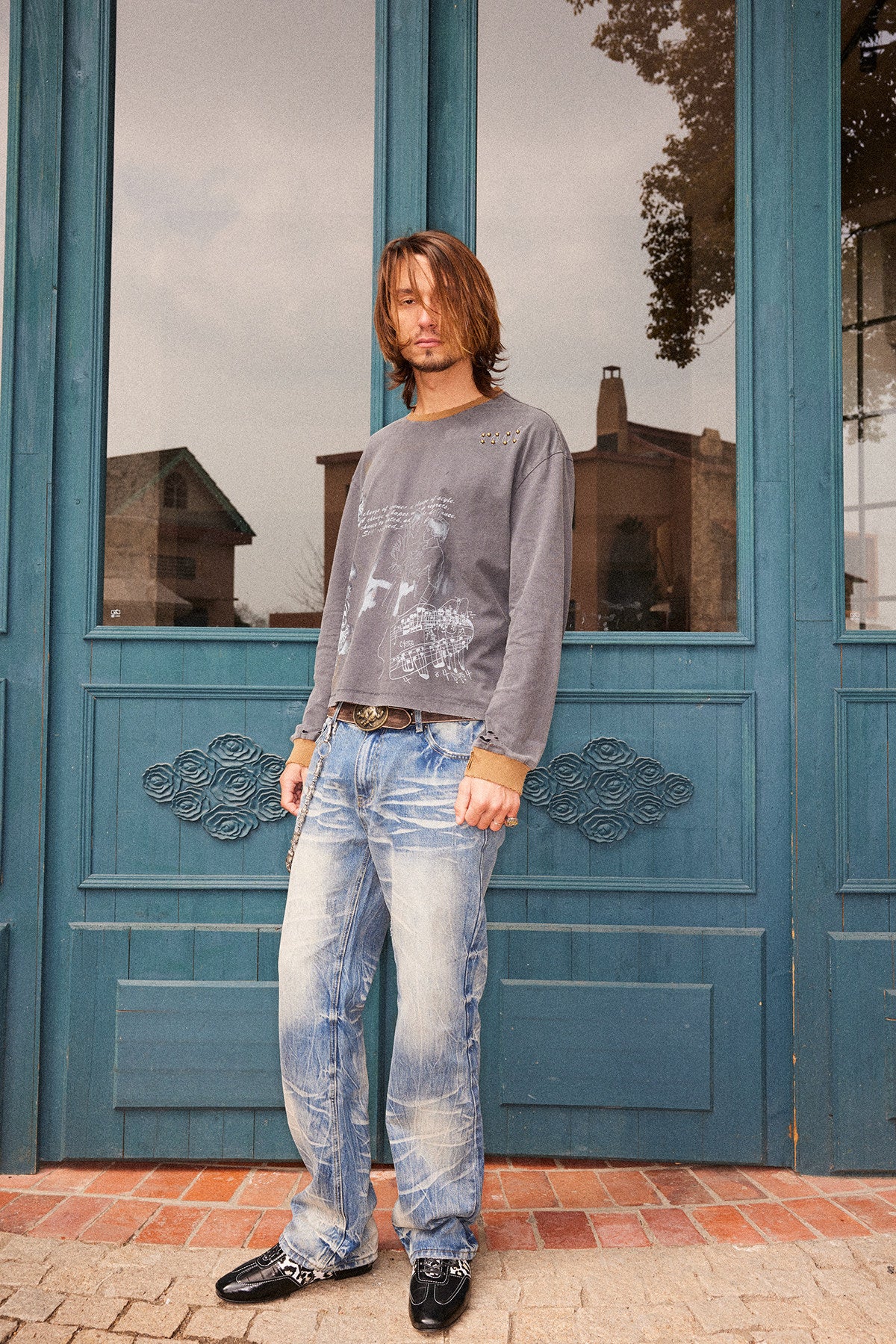 Distressed Print T-Shirt