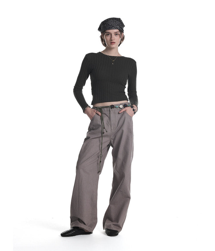 Distressed Casual Pants