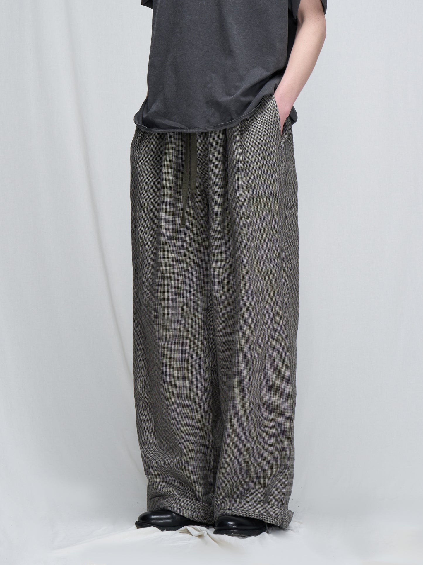 Casual Pants with Elastic Waist and Straight Legs