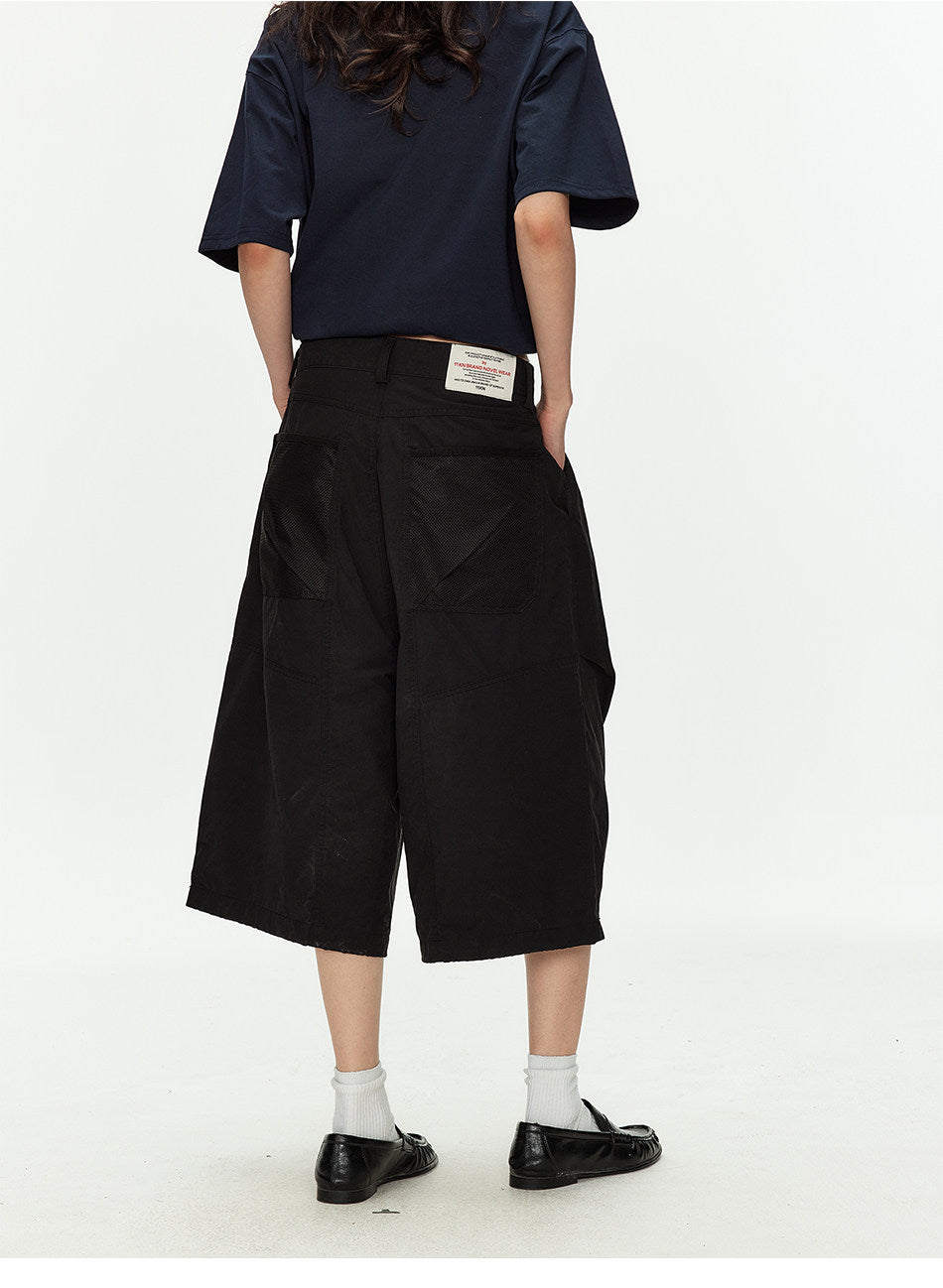 Mesh-Pocket Casual Shorts