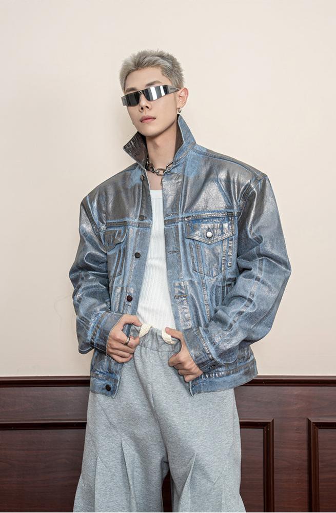 shoulder pad Denim Jacket