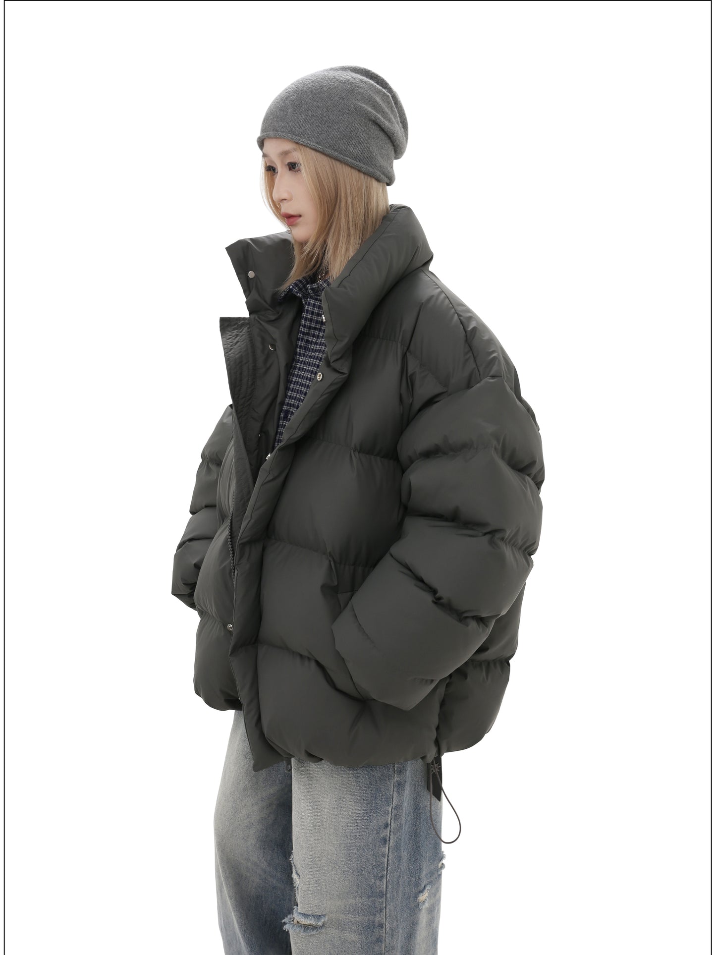 Stand collar cotton jacket