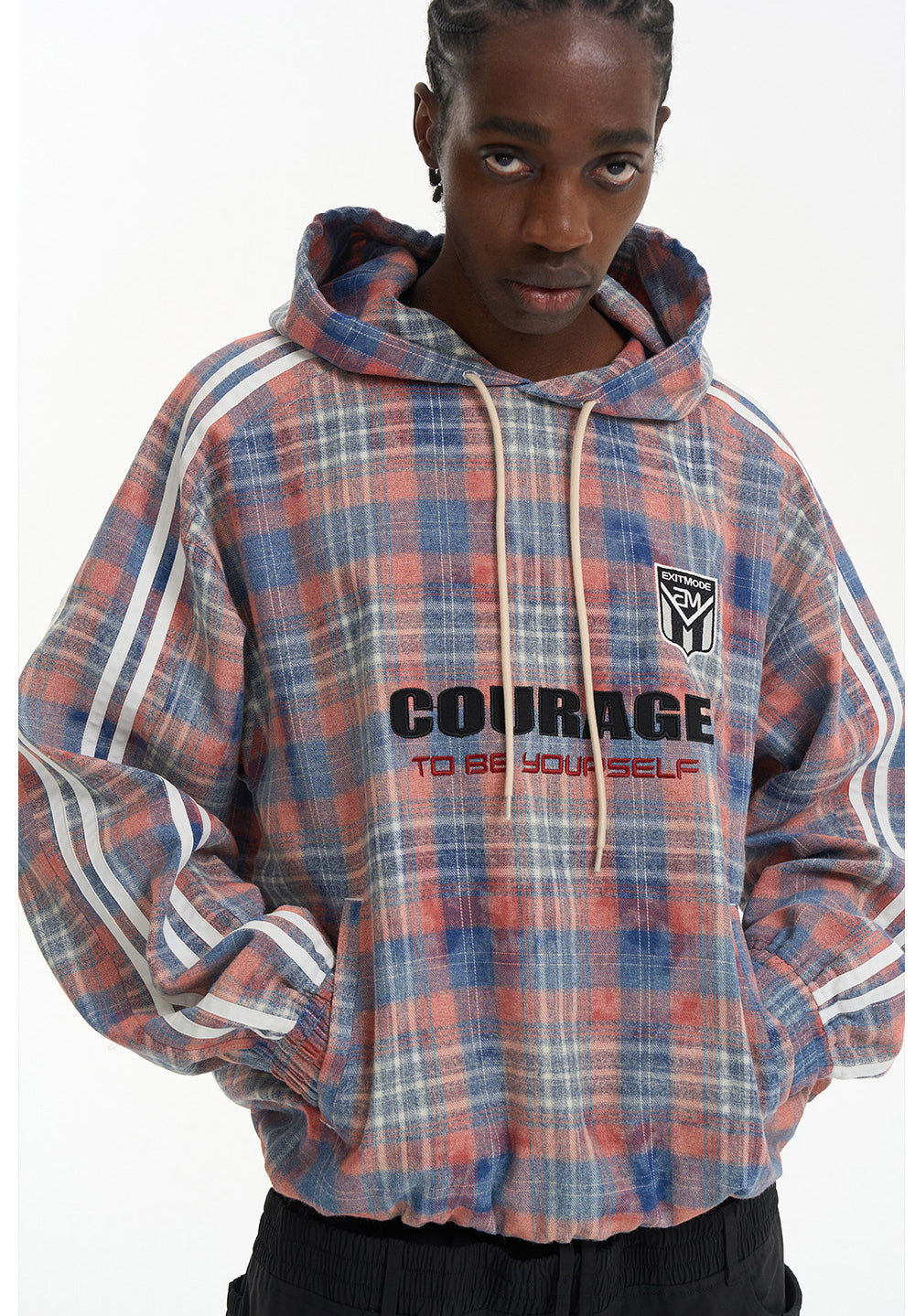 Checkered Pullover Sweatshirt