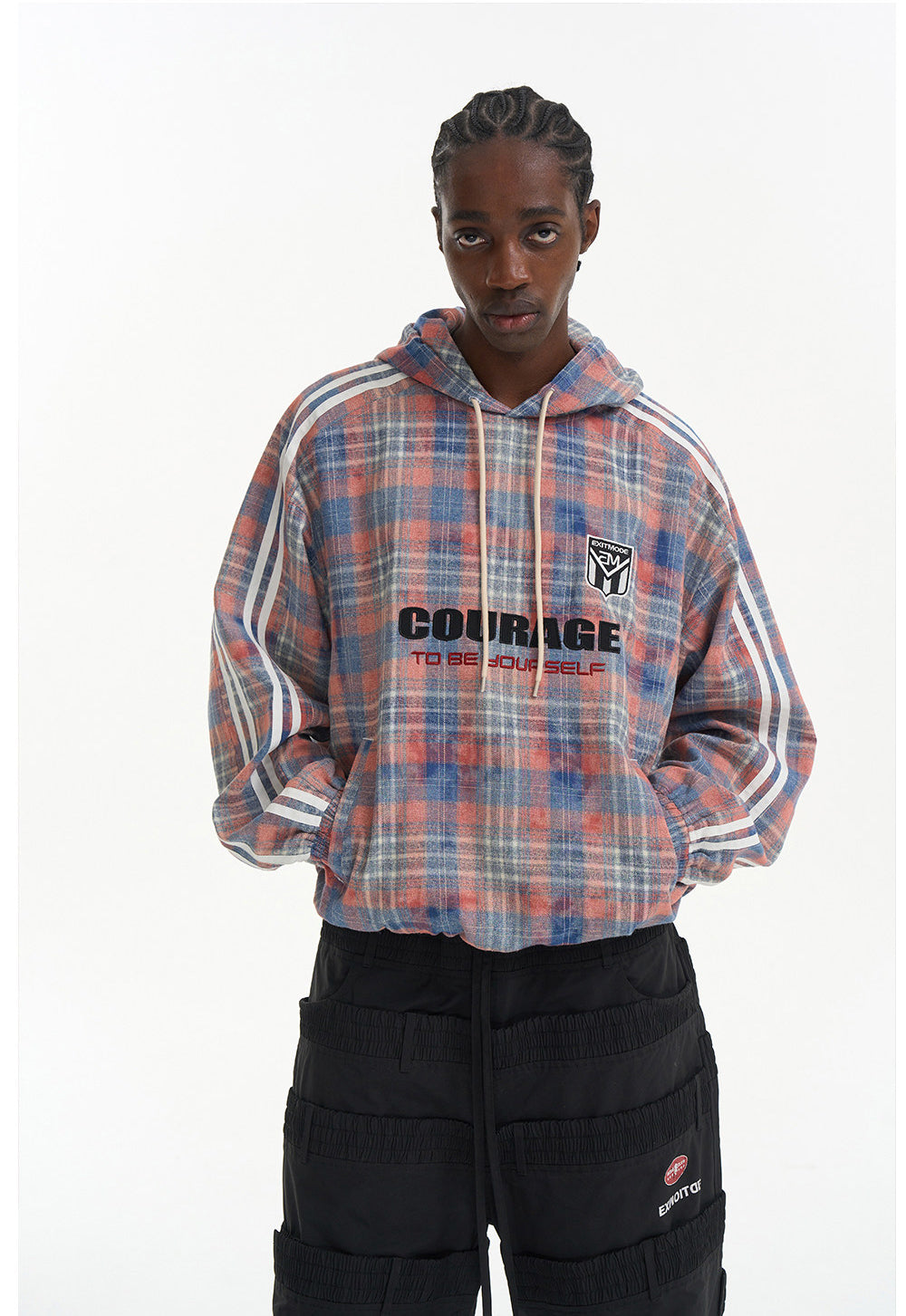 Checkered Pullover Sweatshirt