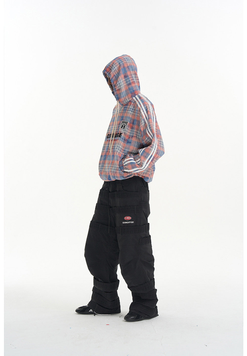 Checkered Pullover Sweatshirt