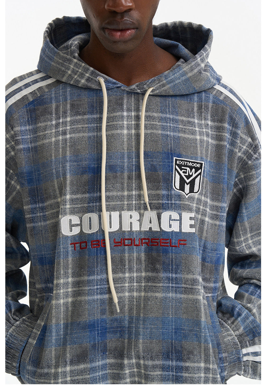 Checkered Pullover Sweatshirt