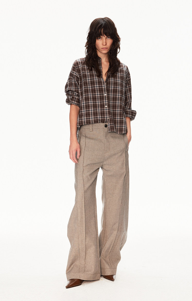 High-End Style 3D Pleated Casual Pants
