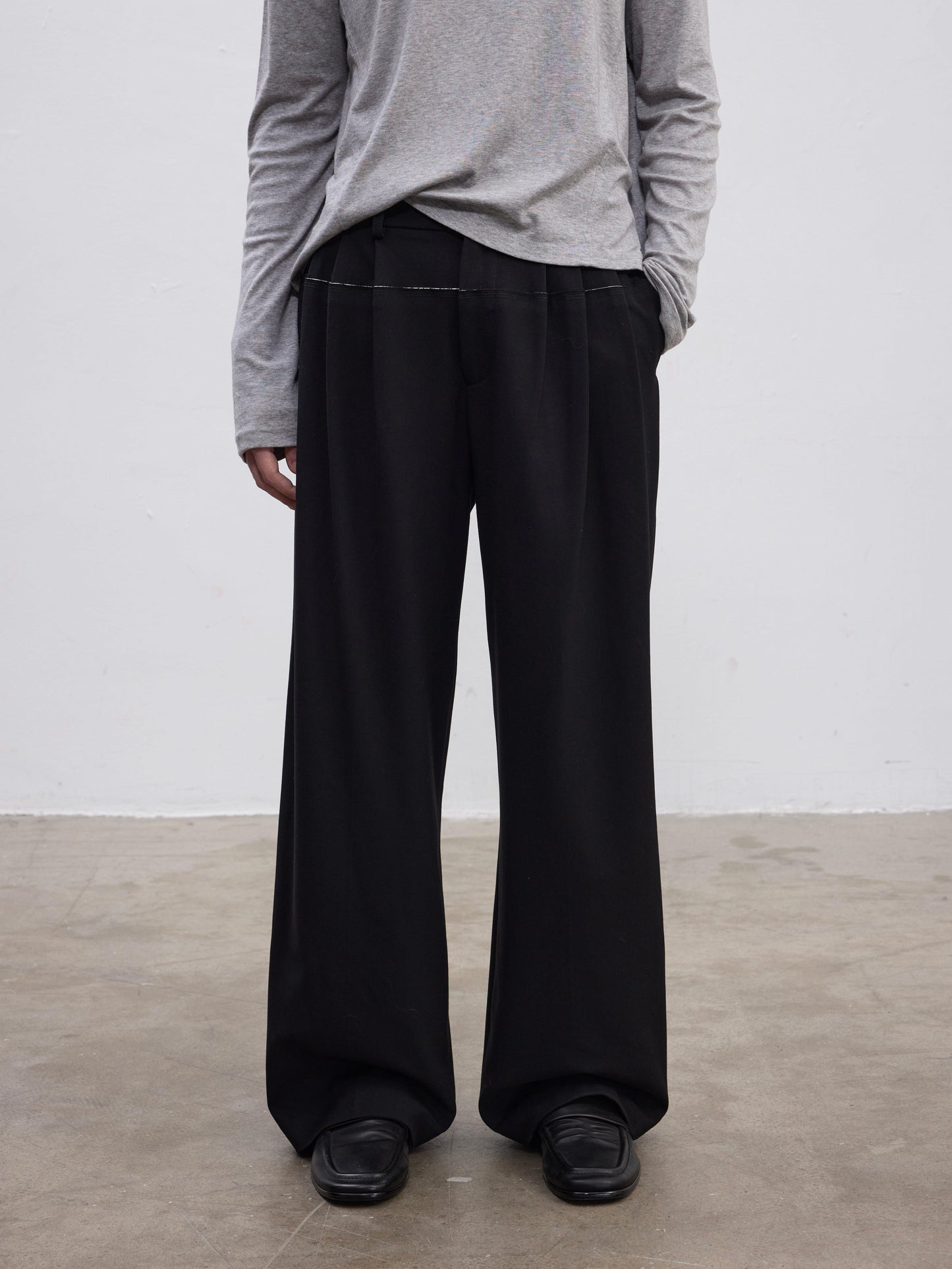 Straight-Leg Pants with Fringe and Ripped Details