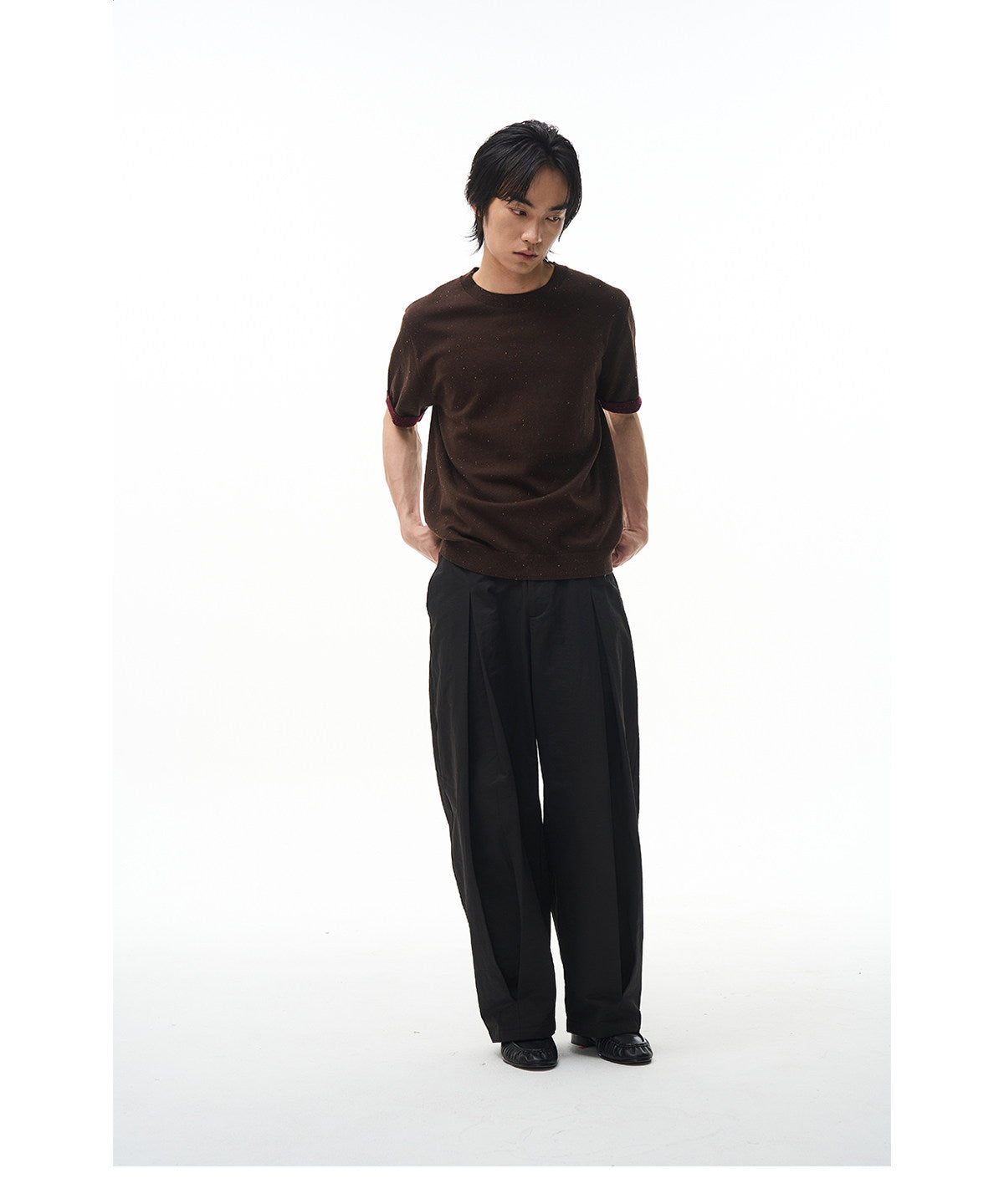 Color-Point Knit Shirt