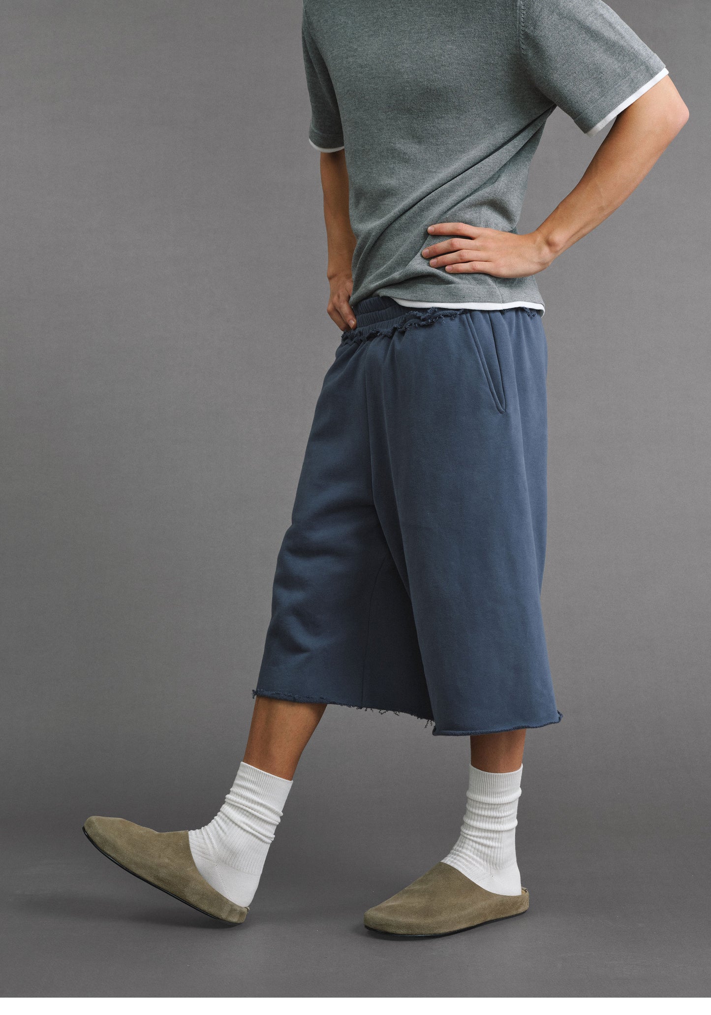 Retro-Style Cotton Shorts