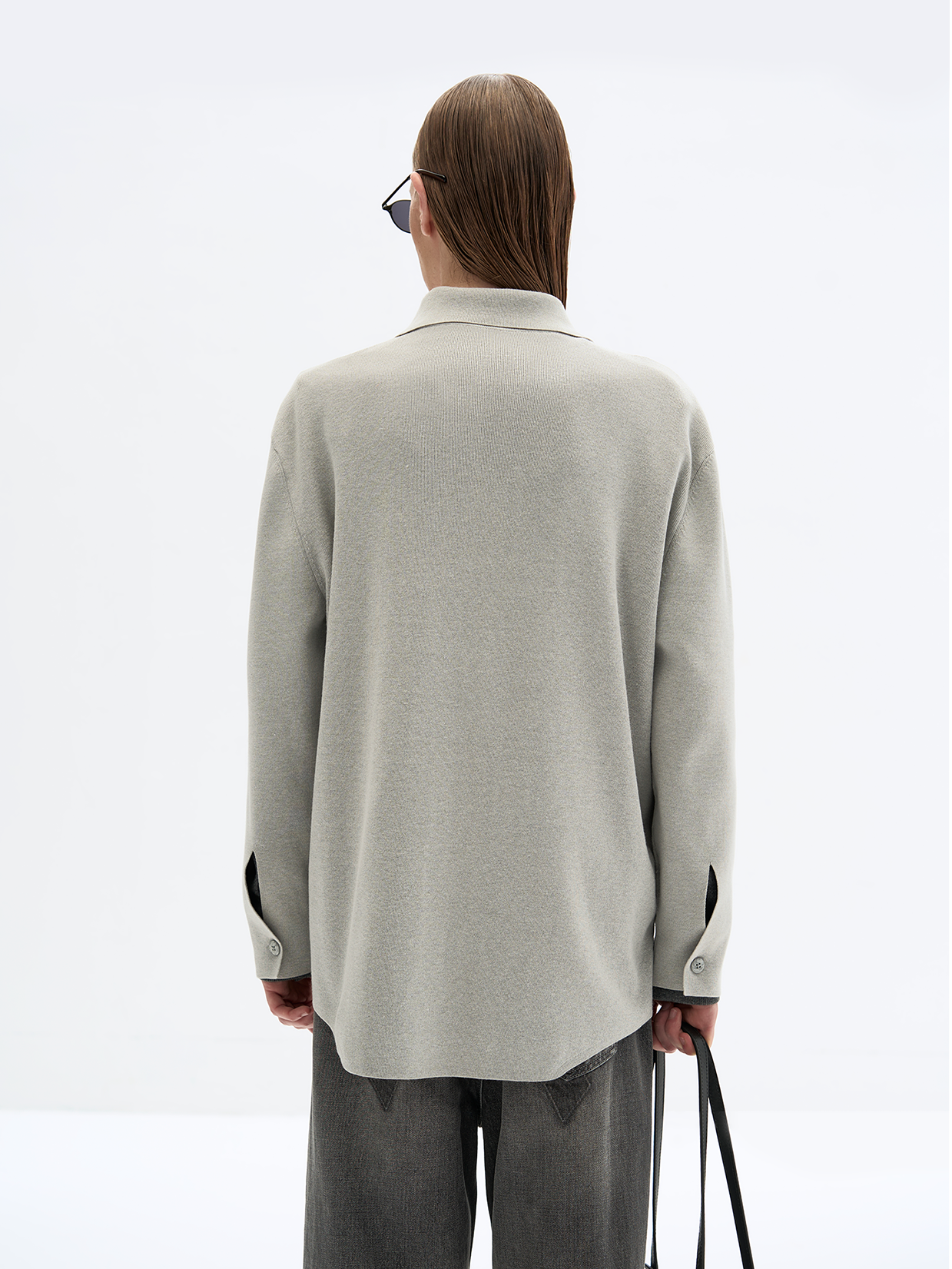 Mid-Length Drape Knit Cardigan