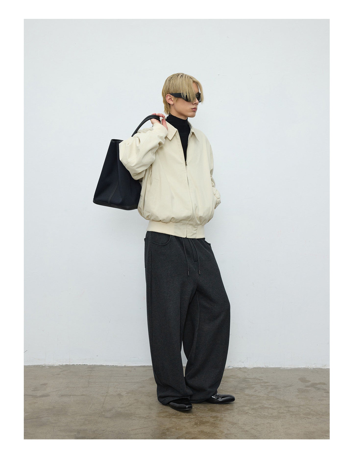 Oversized jacket in corm cotton