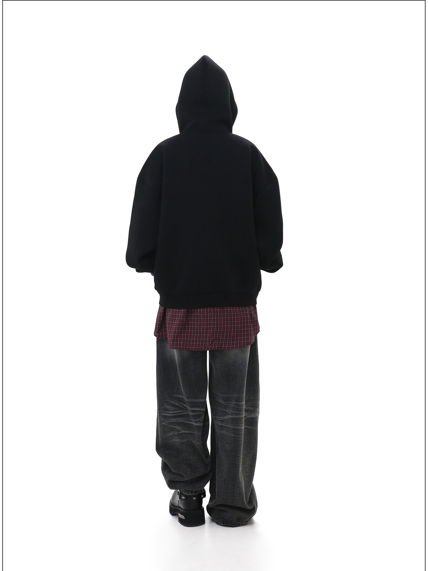 Faux Two-Piece Hooded Sweatshirt