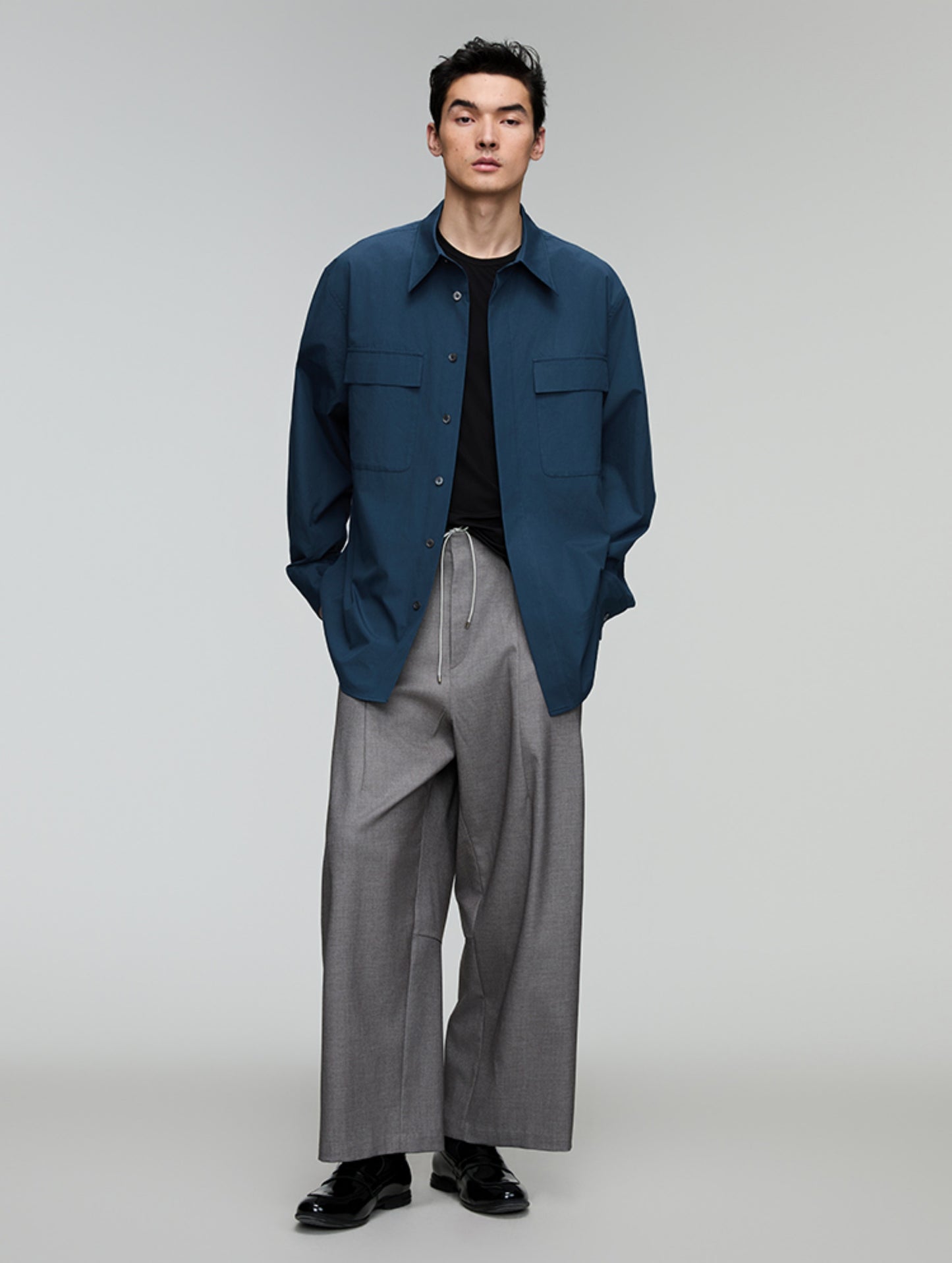 Drawstring Wide Leg Pants