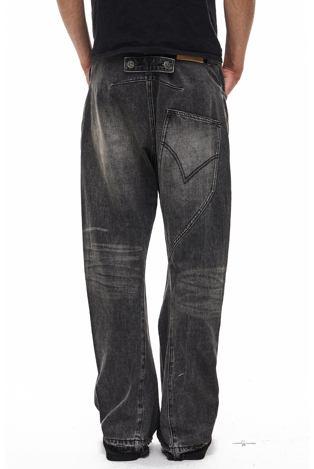 Vintage Washed Smoke Black Jeans