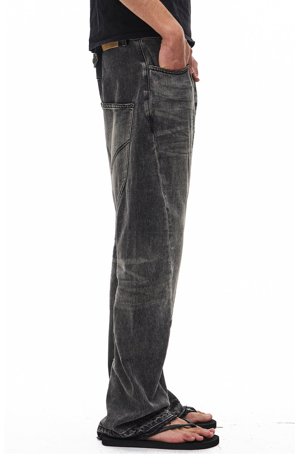Vintage Washed Smoke Black Jeans