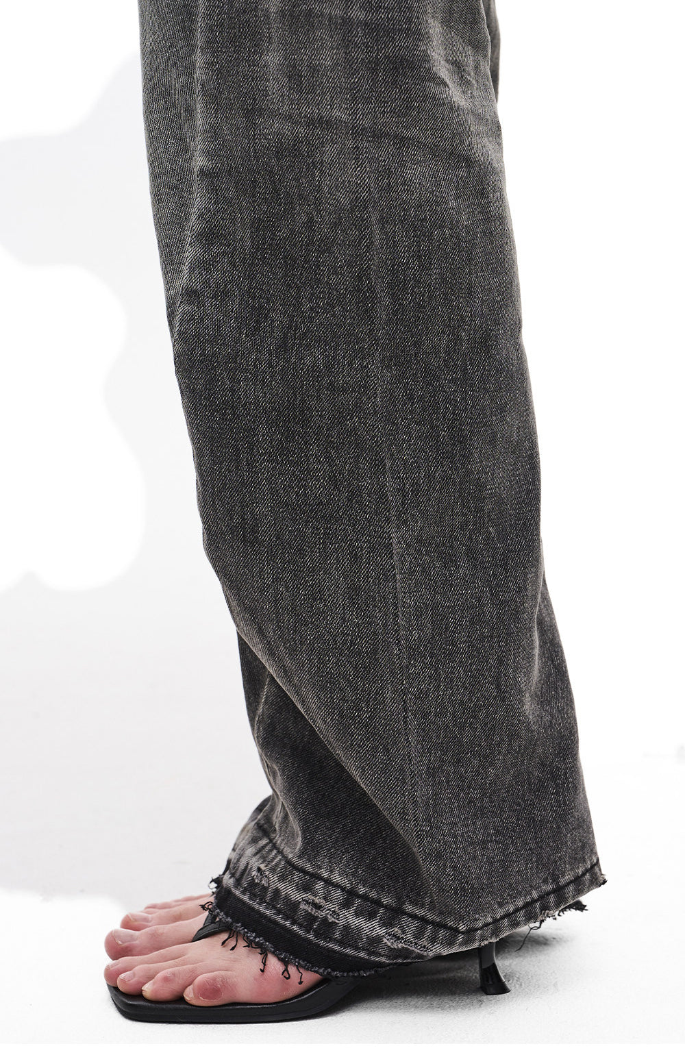 Vintage Washed Smoke Black Jeans
