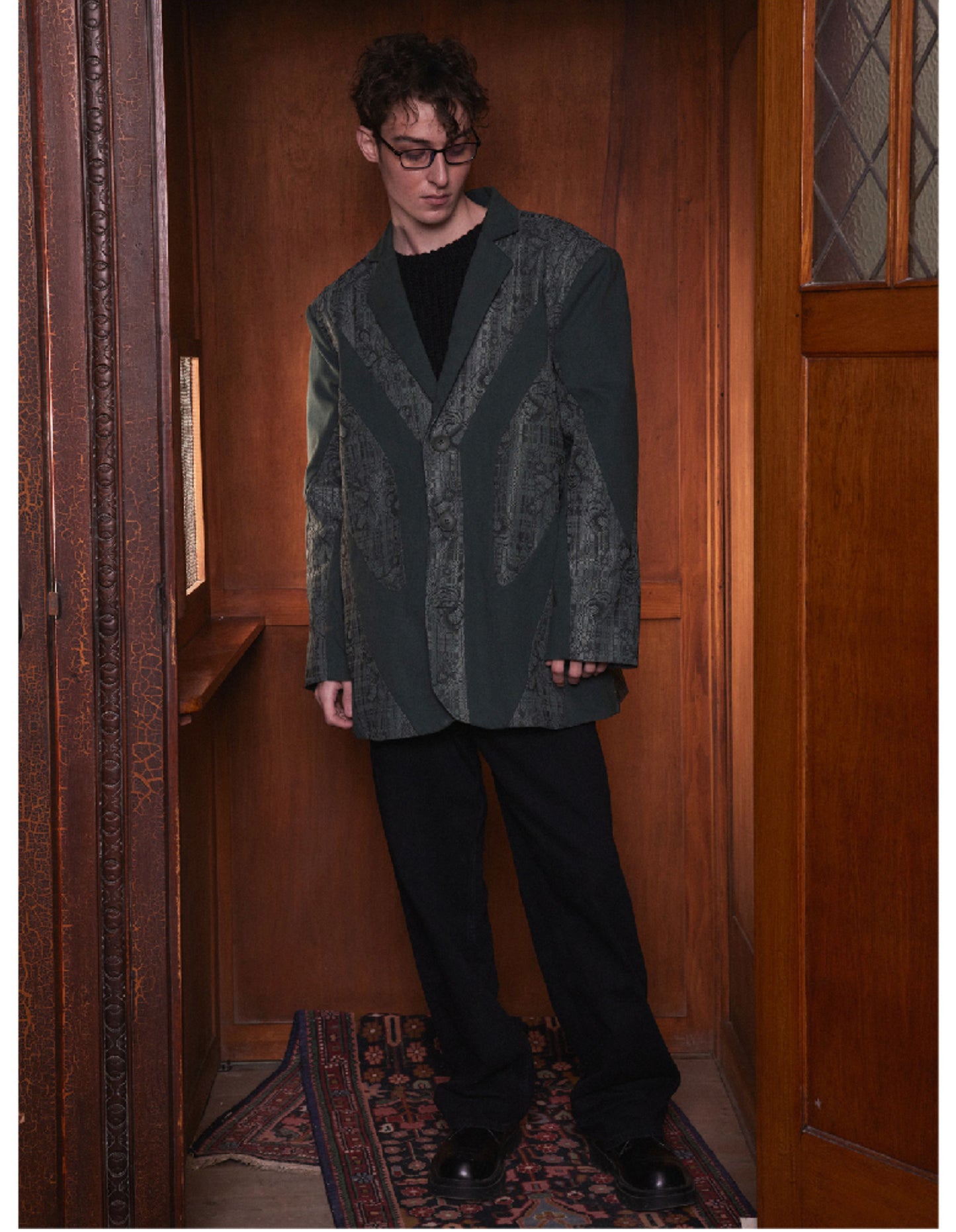 Retro Splicing Loose Jacket