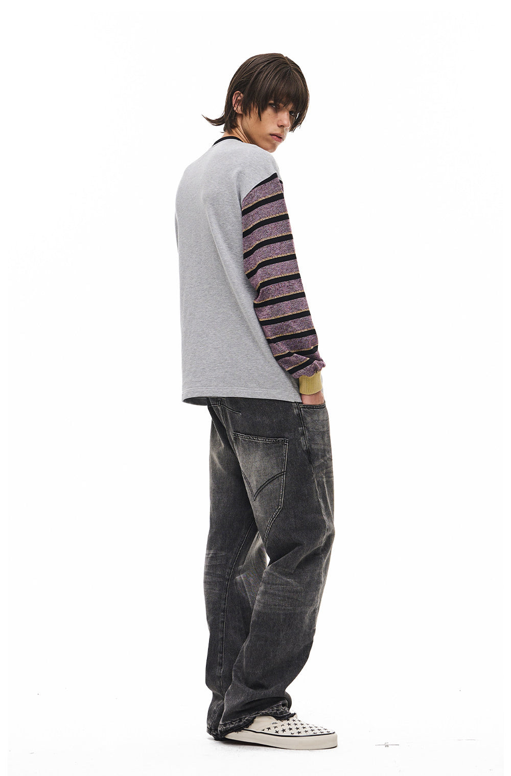 Vintage Washed Smoke Black Jeans
