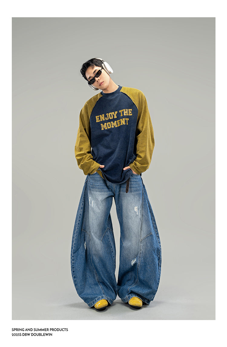 Distressed Raglan T-Shirt