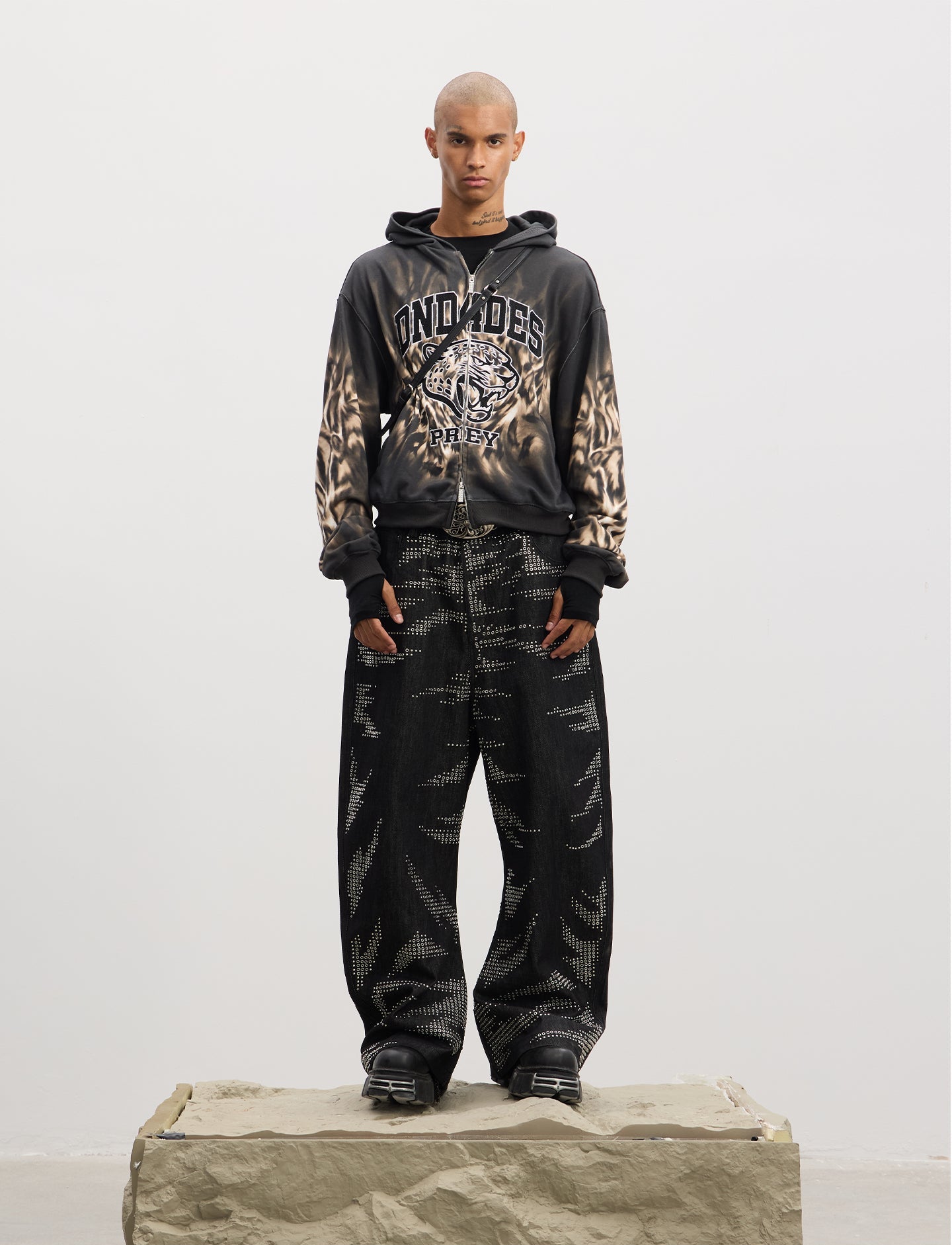 Heavy Tiger Print Jeans