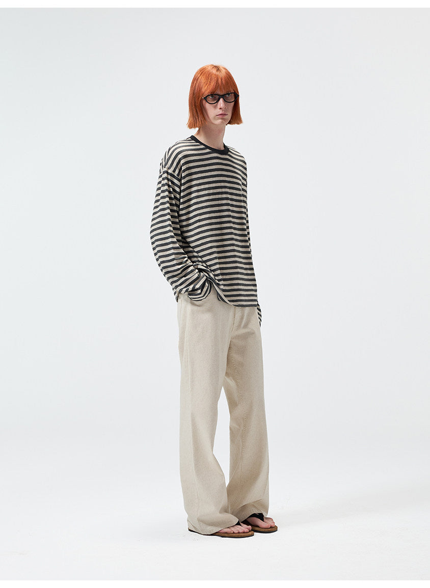 Basic Narrow Round-Neck T-Shirt