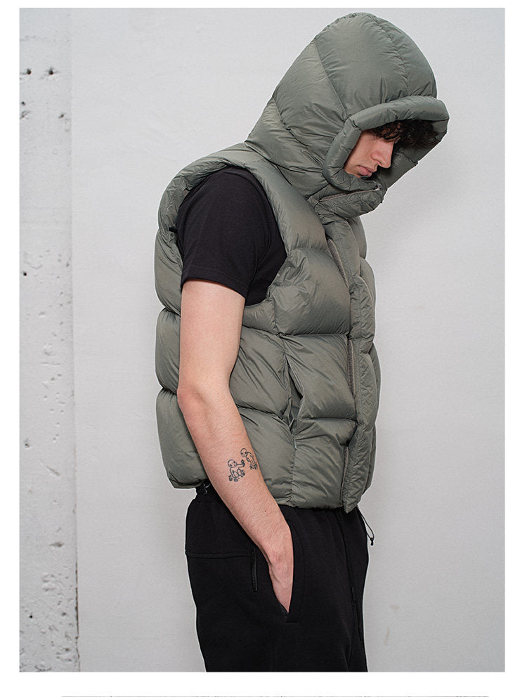 High-Fill Down Vest with Hood