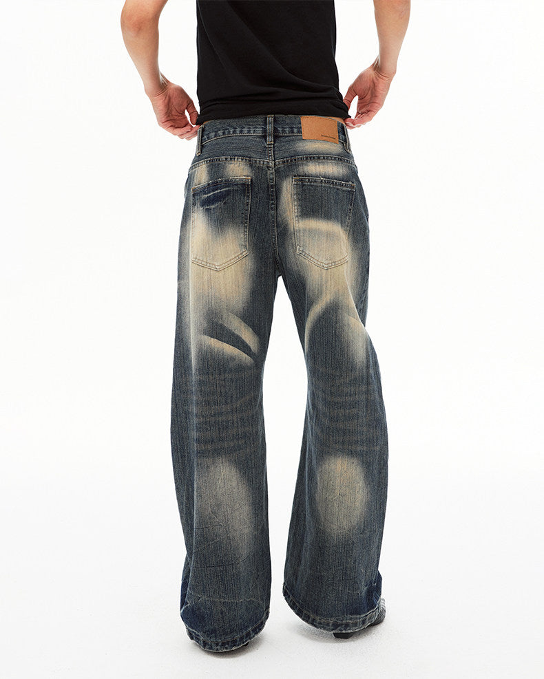 Vintage-style Washed Whiskey Jeans