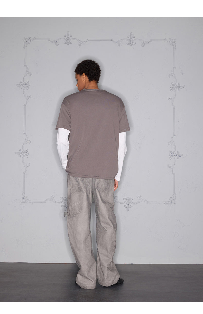 Short Wide Print T-Shirt