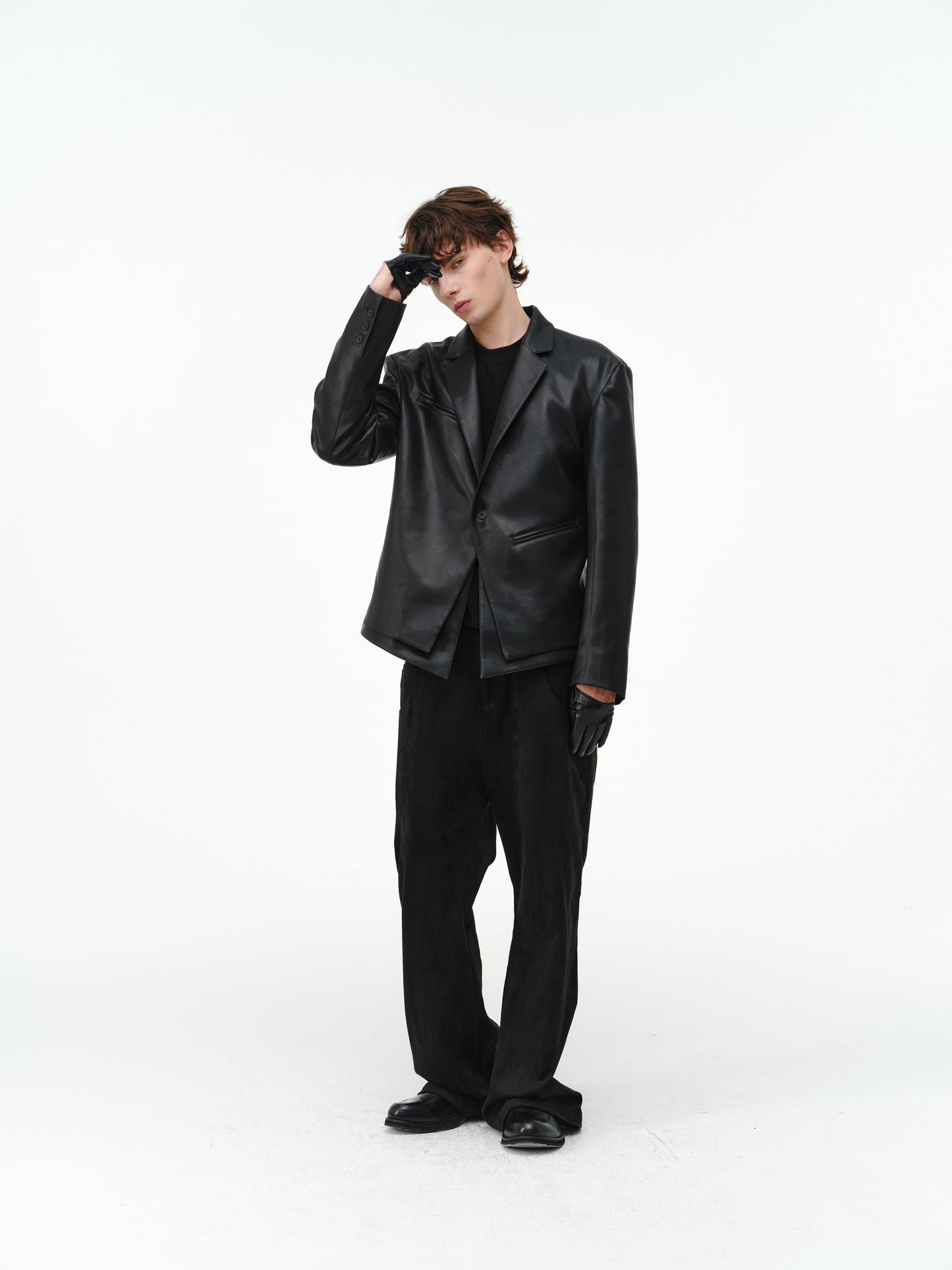 Asymmetrical-Pocket Slim-Fit Jacket