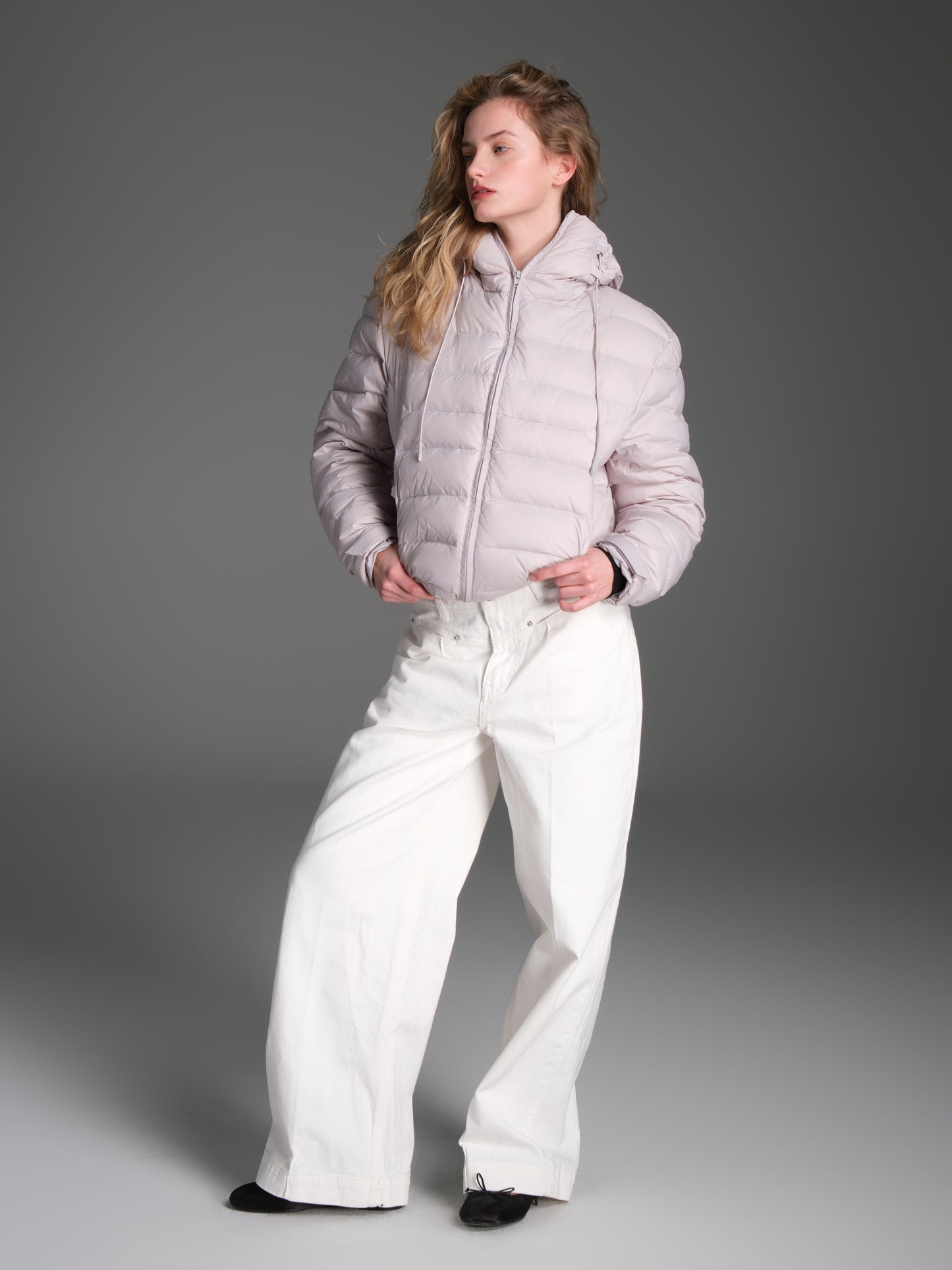 Deconstructed Ribbed Down Jacket