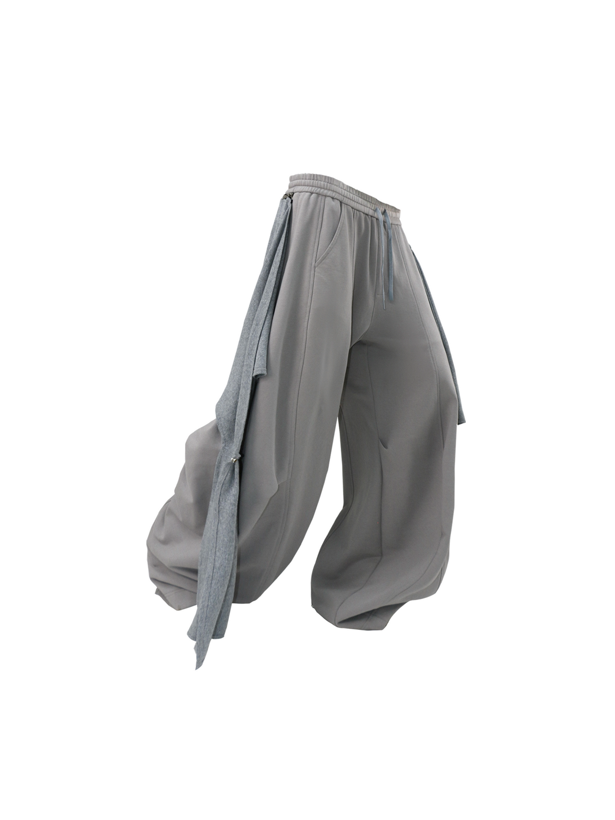 Casual Elastic-Waist Wide-Leg Sweatpants